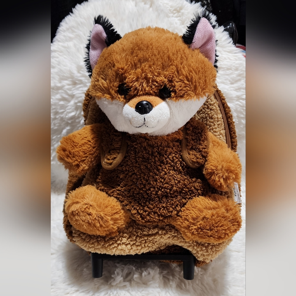 Little Kids Luggage Backpack with Stuffed Animal Toy for Toddler